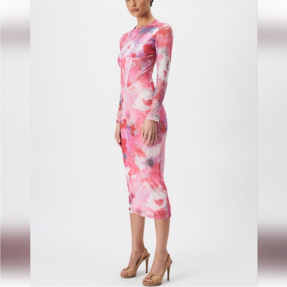 Lena Mesh Midi Dress